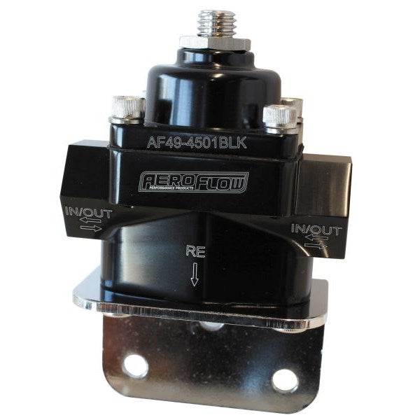 Aeroflow Billet Bypass Fuel Pressure Regulator 4.5-9psi Adjustable