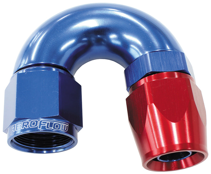 180 DEG -16AN FULL FLOW TEFLONHOSE END BLUE 1 PIECE FULLFLOW