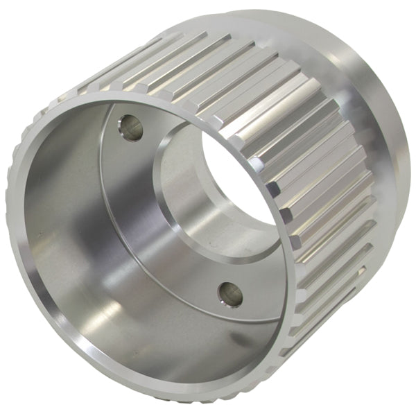 Chev long Crank Gilmer pulley anodised silver SBC/BBC