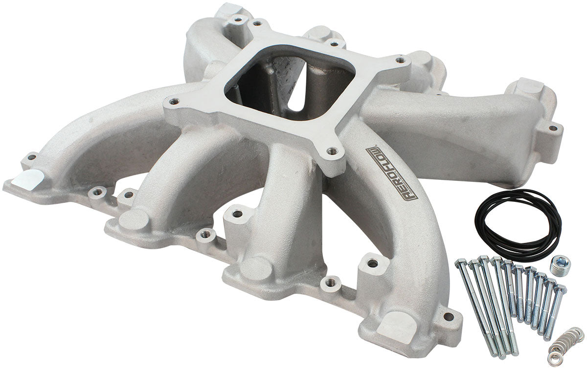 GM LS CARBY INTAKE MANIFOLD CATHEDRAL PORT NON-EFI LS1 LS2NATURAL Aeroflow - AF6040-5000