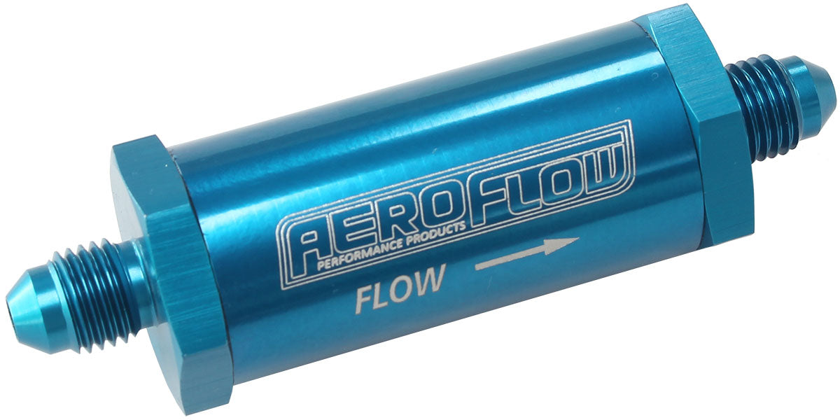 '-4AN TURBO INLINE OIL FILTER BLUE 30 MICRON WASHABLE