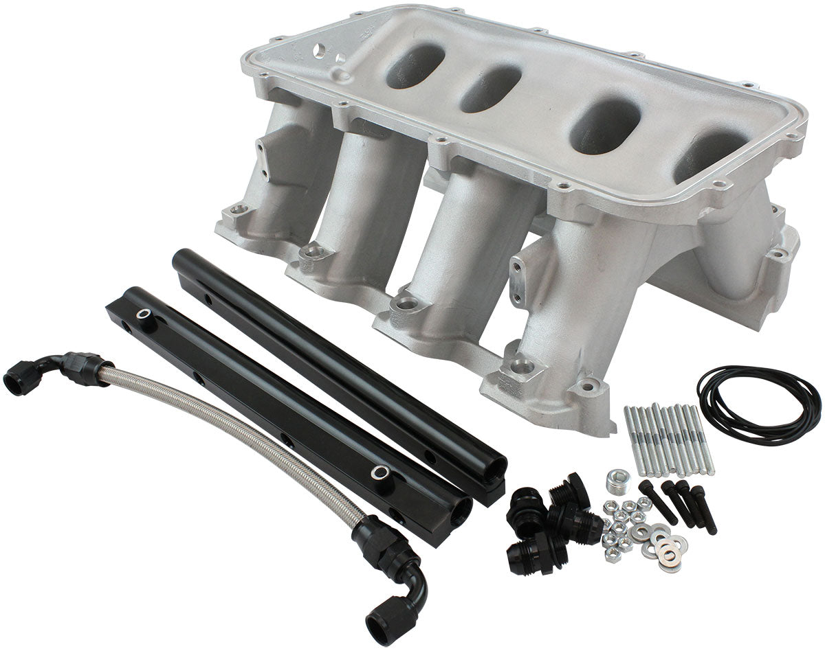 HI RISE EFI GM LS BASE INTAKE MODULAR MANIFOLD RECTANGLE PORT NATURAL AF 6079-6004