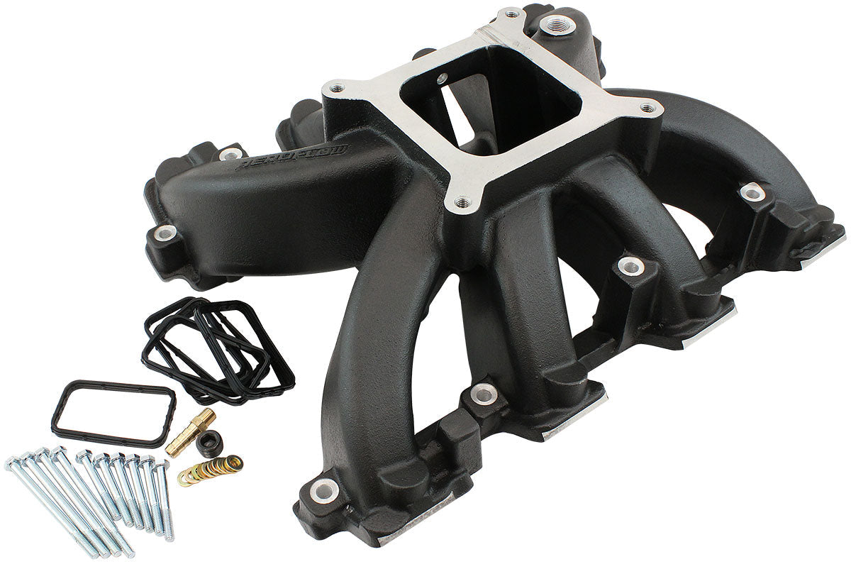GM LS CARBY HI RISE INTAKE BLAMANIFOLD RECTANGLE NON EFI LS3LS3 BLACK Aeroflow- 6240-6005