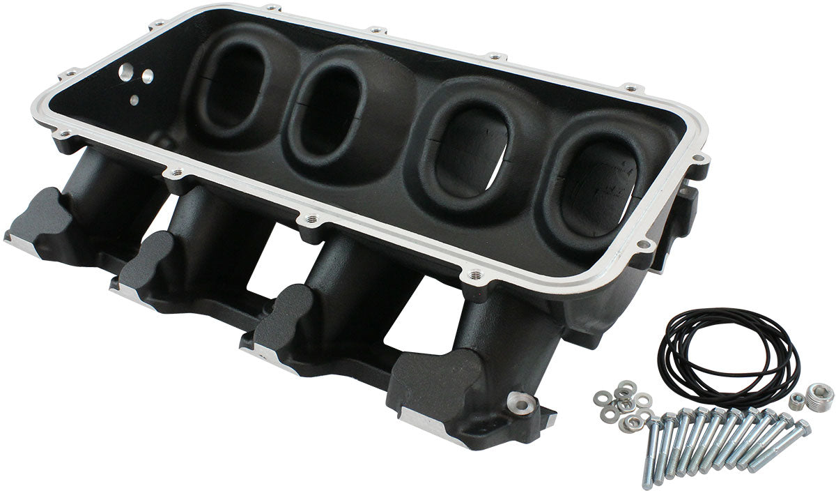 LOW RISE NON EFI GM LS BASE MODULAR INTAKE MANI CATHEDRAL PORT BLACK AF 6279-5000