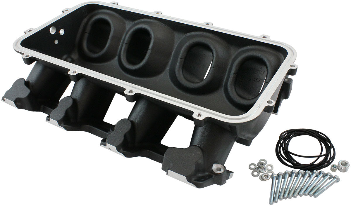 LOW RISE NON EFI GM LS BASE MODULAR INTAKE MANI RECTANGLE PORT BLACK AF 6279-6000
