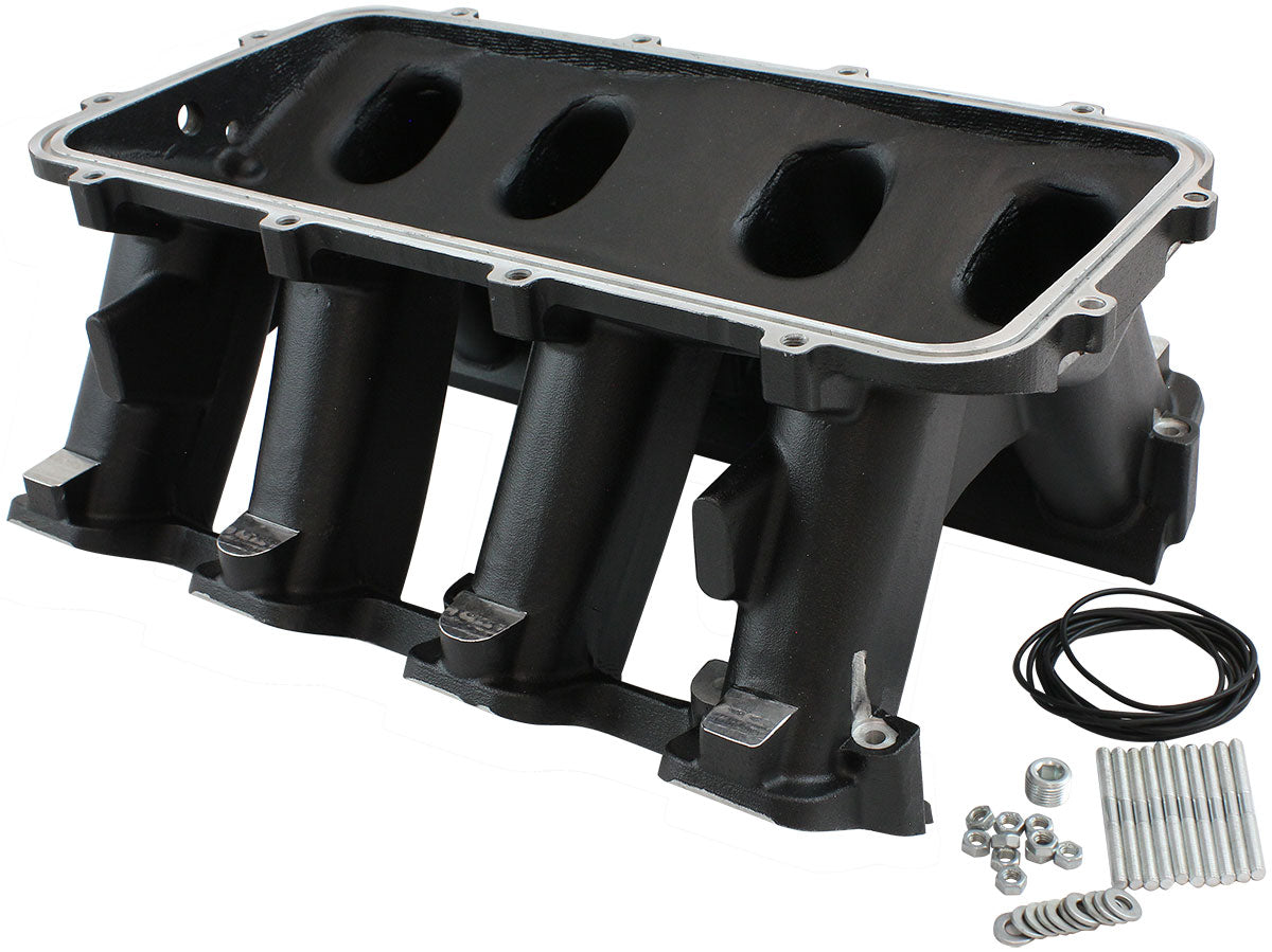 HI RISE NON EFI GM LS BASE MODULAR INTAKE MANI RECTANGLE PORT BLACK AF 6279-6002