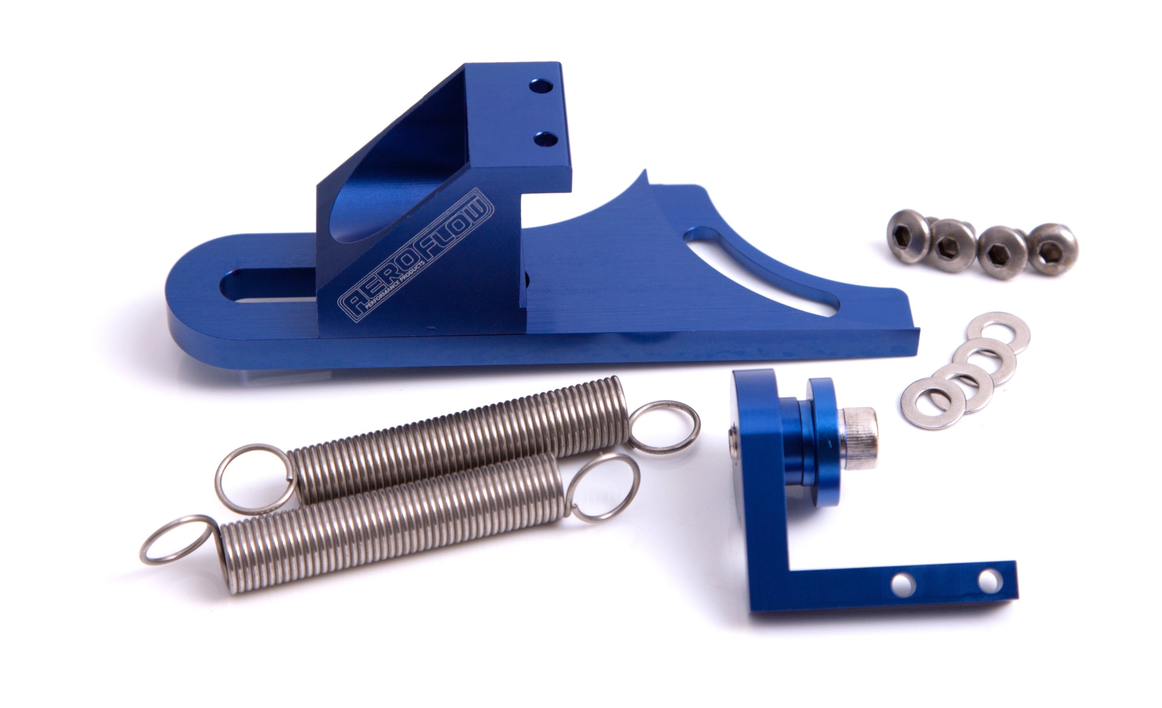 THROTTLE RETURN SPRING BRACKETBLUE SUITS 4150 STYLE CARBS
