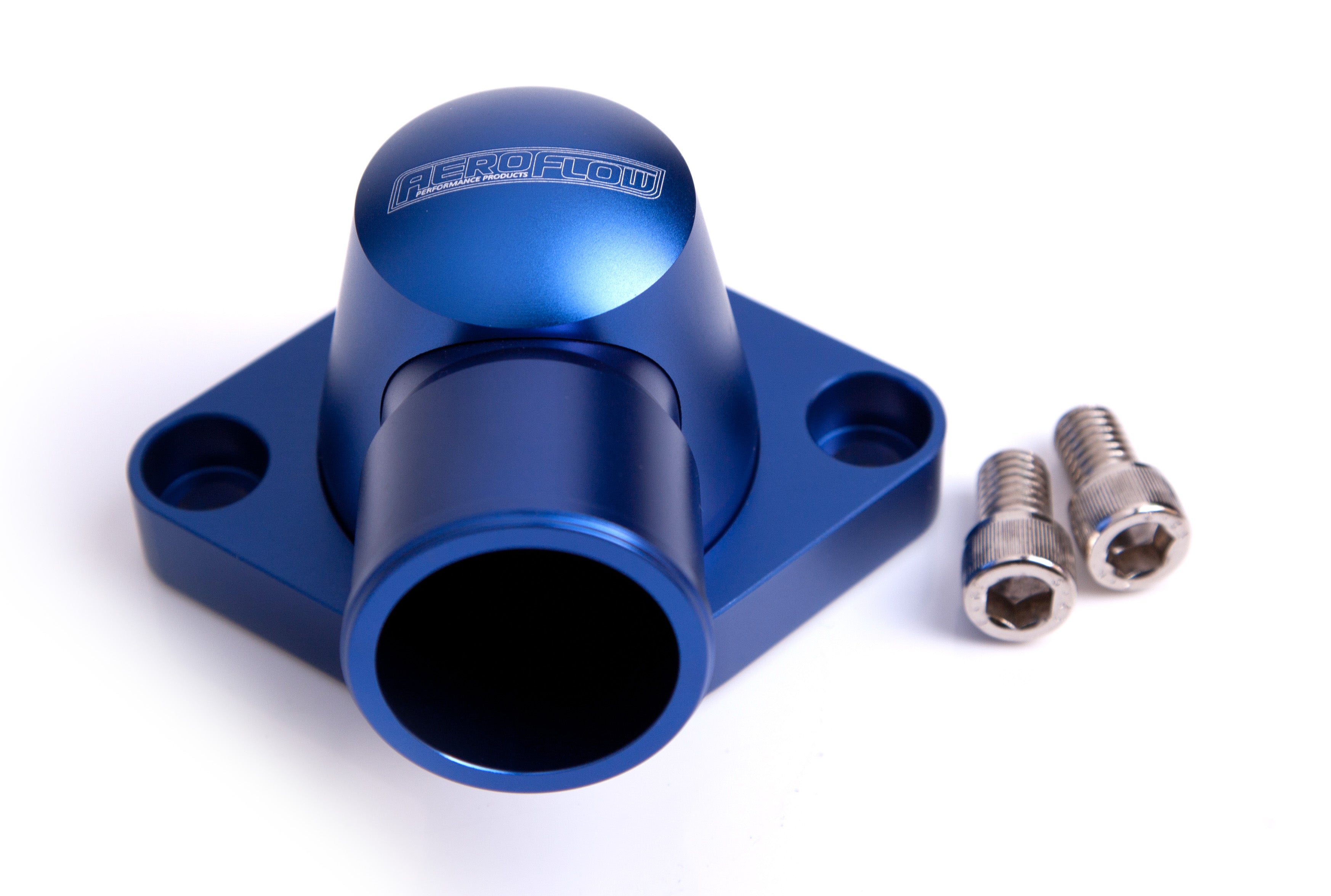 BILLET THERMOSTAT HOUSING SBC BBC HOLDEN BLUE SWIVEL