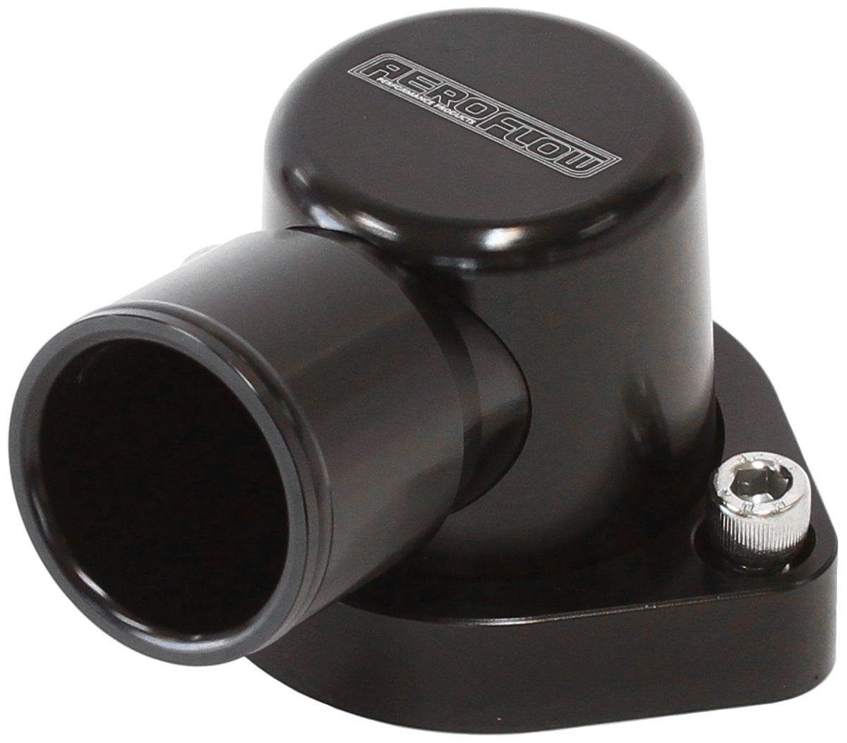 BILLET THERMOSTAT HOUSING BLACFORD 351C 90 DEG CLEVELAND SWIVEL Aeroflow AF 64-2039BLK