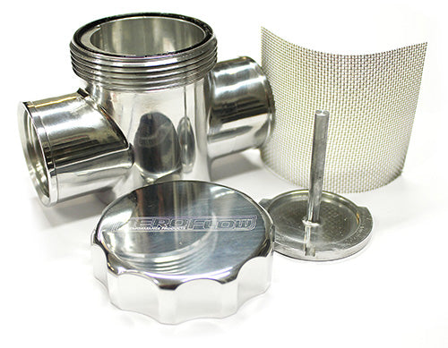POLISHED RADIATOR FILTER POLISHED FIT TO RADIATOR HOSE Hoses Aeroflow 64-2043P