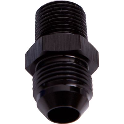 MALE FLARE -6AN TO 3/8" NPT BLACK MALE FLARE TO NPT ADAPT