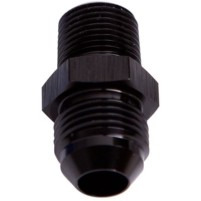 MALE FLARE -8AN TO 3/8" NPT BLACK MALE FLARE TO NPT ADAPTER