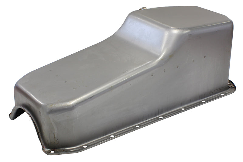 STEEL STOCK OIL PAN SBC RAW LH/SIDE DIPSTICK REAR SUMP