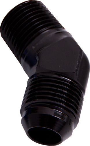 MALE 45 DEG 1/2" NPT TO -10AN BLACK MALE NPT TO AN 45 DEG