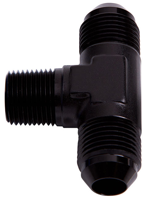 TEE -4AN WITH 1/8" NPT ON SIDEBLACK AN TEE WITH NPT ON SIDE