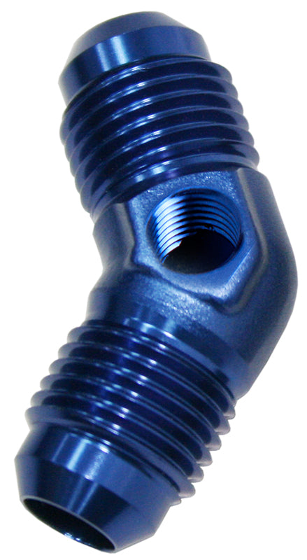 Male -8 45 Deg Union With 1/8"Port Black