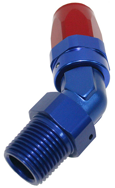 Male 1/2 NPT 45 Deg to -12 Hose Black