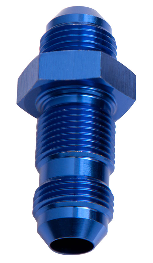 STRAIGHT BULKHEAD -3AN BLUE BULKHEAD NUT SEPERATE