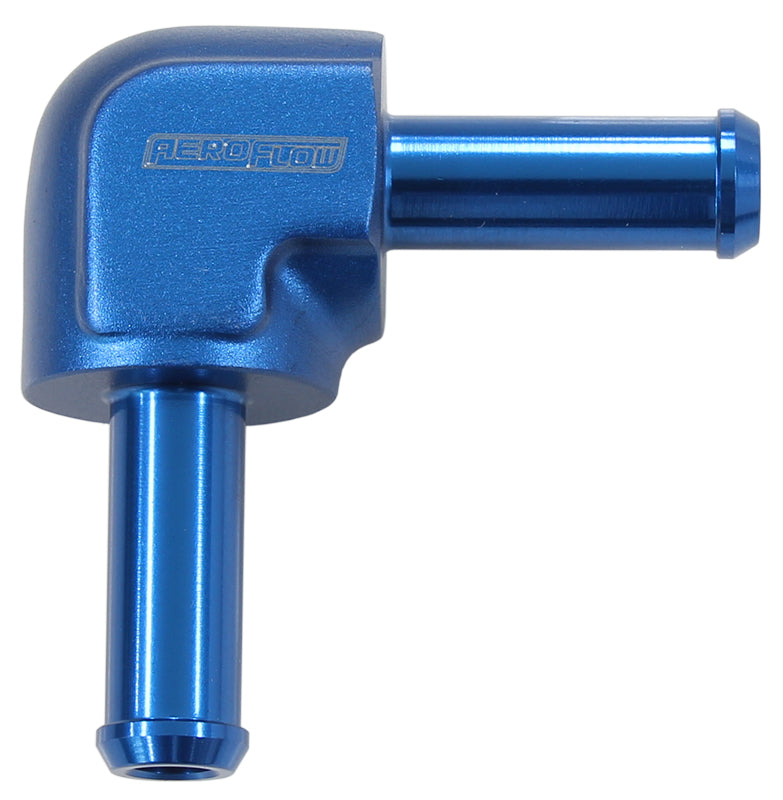90 DEGREE 3/8" BARB BOTH ENDS BLUE 3/8" / 9.52MM BARBS