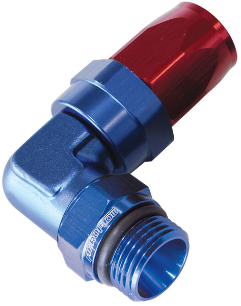 90 DEG -16 ORB TO -12AN HOSE BLACK SWIVEL