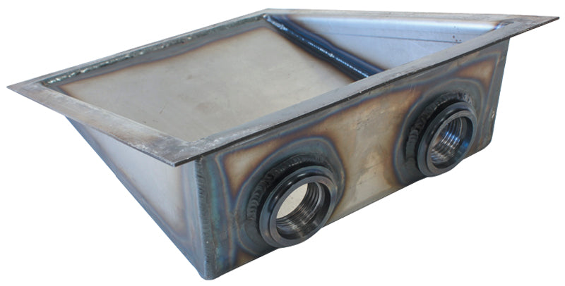 steel sump extension weld-on 2 X -12ORB female ports