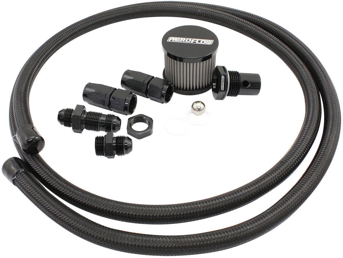 FUEL CELL BREATHER KIT SETUP LOOP ROLL OVER -8AN VENT VALVE