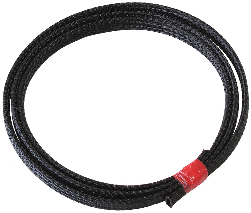 1/8" 1 METER HEAT FLEX BRAID BLACK TIGHT WEAVE HIGH COVERAG