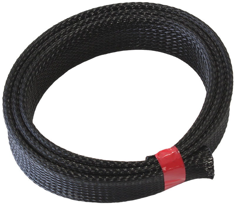 3/4" 7.6M HEAT FLEX BRAID BLACK TIGHT WEAVE HIGH COVERAG