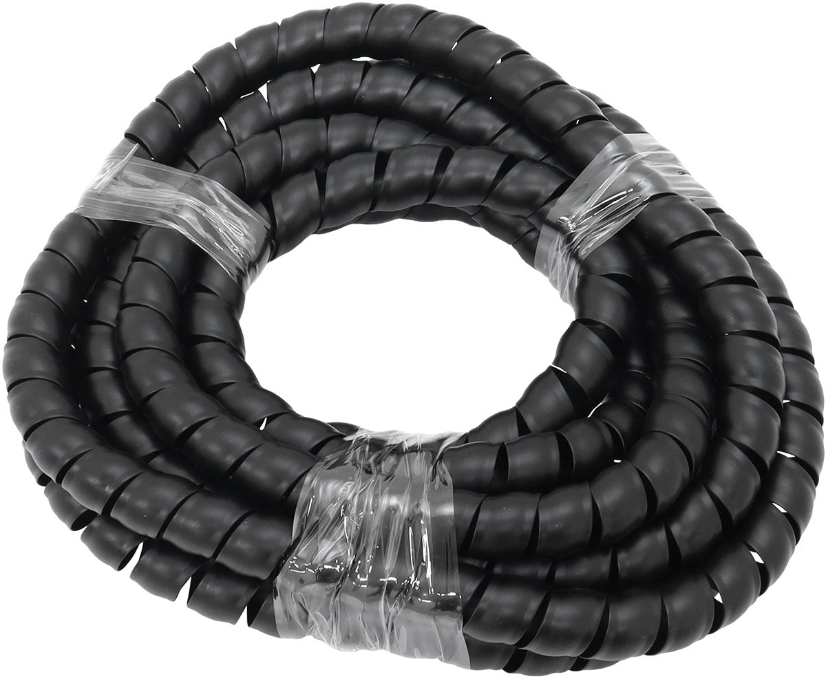 20.8mm I.D SPIRAL WRAP COVER BRAIDED HOSE WIRE 1 METER BLACK Aeroflow - AF 91-9808