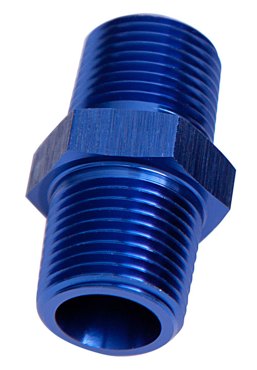 MALE COUPLER 3/4" NPT BLUE MALE TO MALE