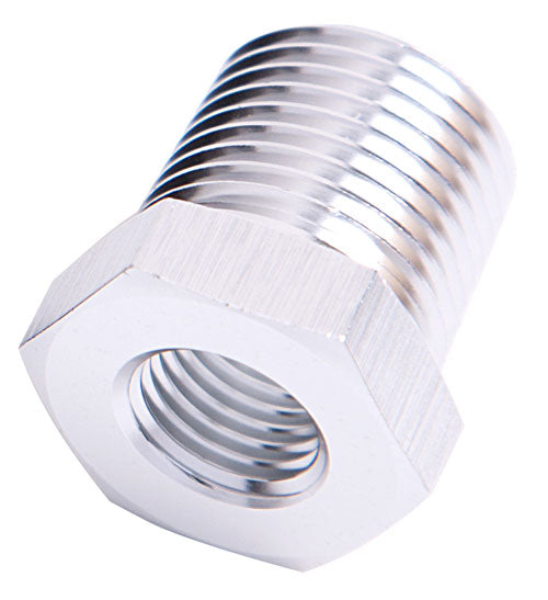 NPT PIPE REDUCER, SILVER 1" NPT MALE, 1/2" NPT FEMALE