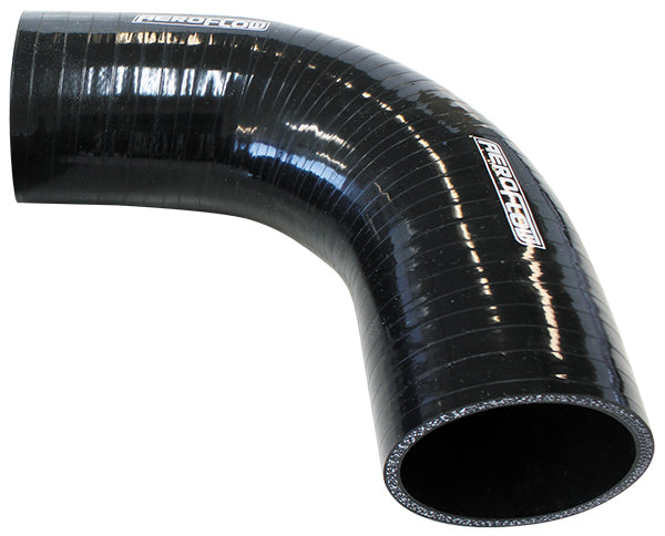 Silicone Hose 90 Deg; Black I.D 2.25" 57mm, Wall 5.3mm, 150mm Leg AF 9203-225