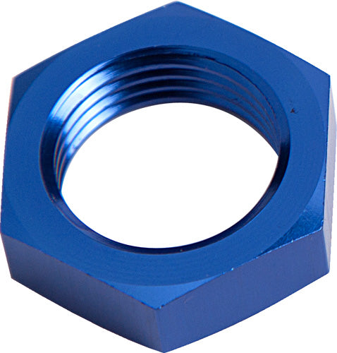 BULKHEAD NUT -6AN BLUE SINGLE NUT