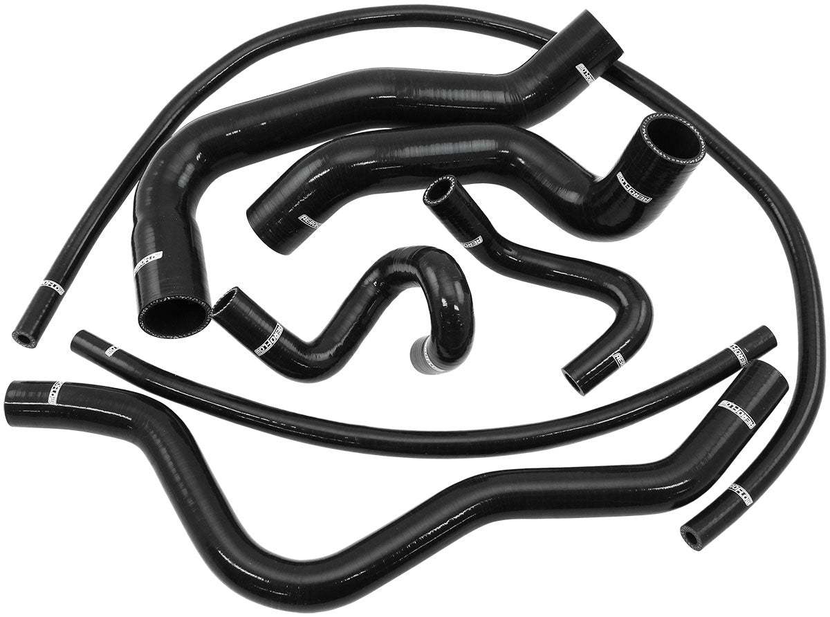 FORD FALCON V8 XR8 HEATER HOSE KIT BLACK BA BF RADIATOR SILCIONE Aeroflow AF 9270-0021