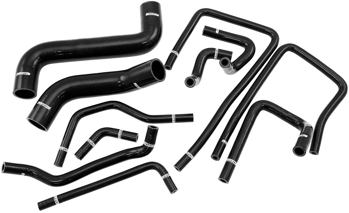 SUBARU EJ20 HEATER HOSE KIT BLAC RADIATOR WRX 2000-2007 SILCIONE Aeroflow AF 9270-0040