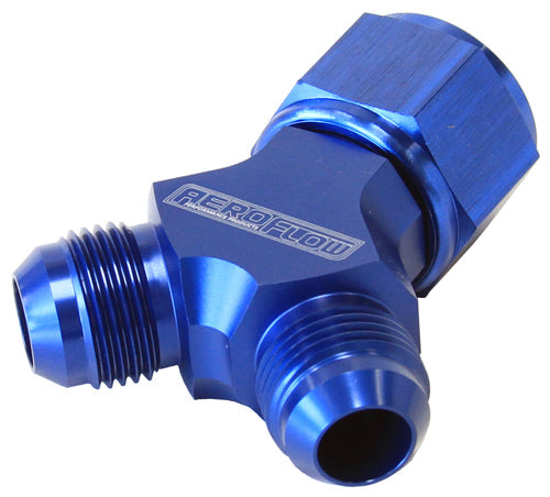 Y PIECE -8 SWIVEL NUT 2X -6AN BLUE
