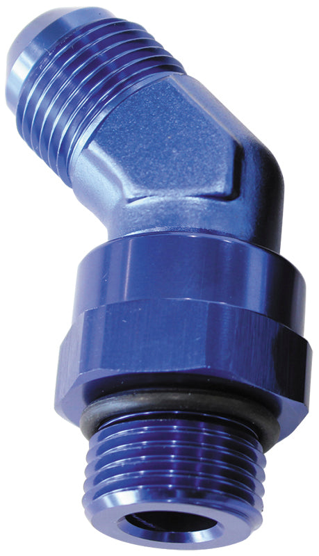 MALE -8 ORB 45 TO -6AN MALE BLACK FULL SWIVEL