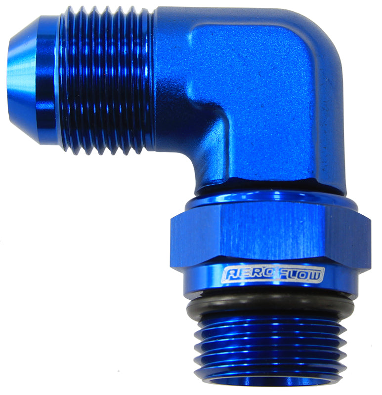 MALE -10 ORB 90 TO -10AN MALE BLUE FULL SWIVEL