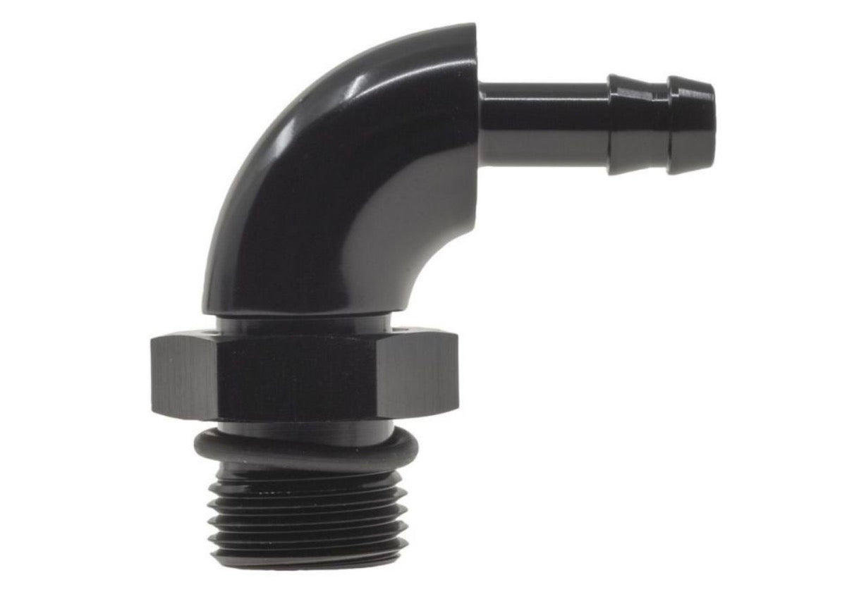 Raceworks AN-8 90 degree O-Ring Boss to 1/2″ Barb