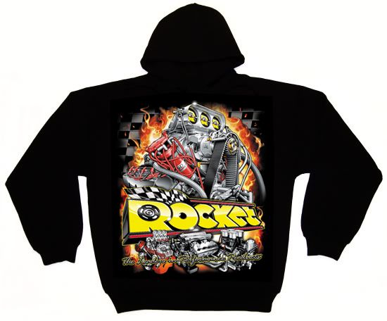 ROCKET HOODIE HEMI ENGINE" BLACK XL ROCKET -ROCKETHOOD-XL